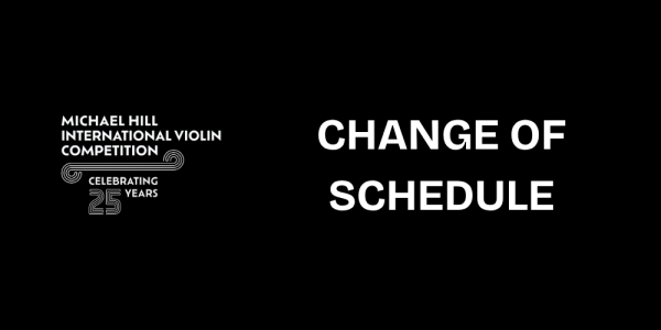 Change of schedule
